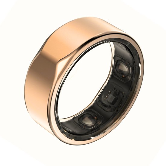 Kuno Ring 2 – Smart Ring – Slaapmonitor – Hartslag & Activiteitentracker – Stappen & Calorieën Meten – Zonder Abonnement – Waterbestendig – Goud – Maat 9
