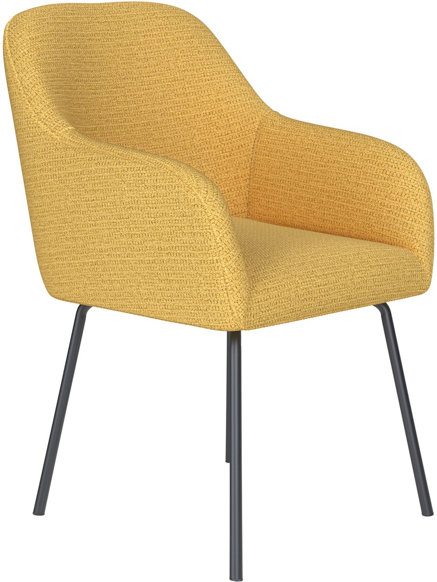 Housecraft Living Otis Eetkamerstoel Metaal Okergeel - Geel