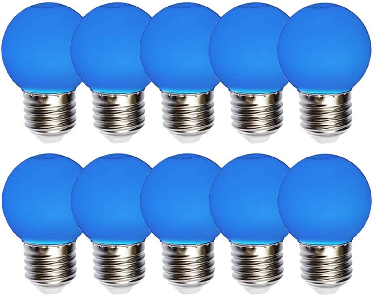 10 Stuks LED Lampen Druppelvorm G45 E27 Wattenstaafje Kleurrijk Licht