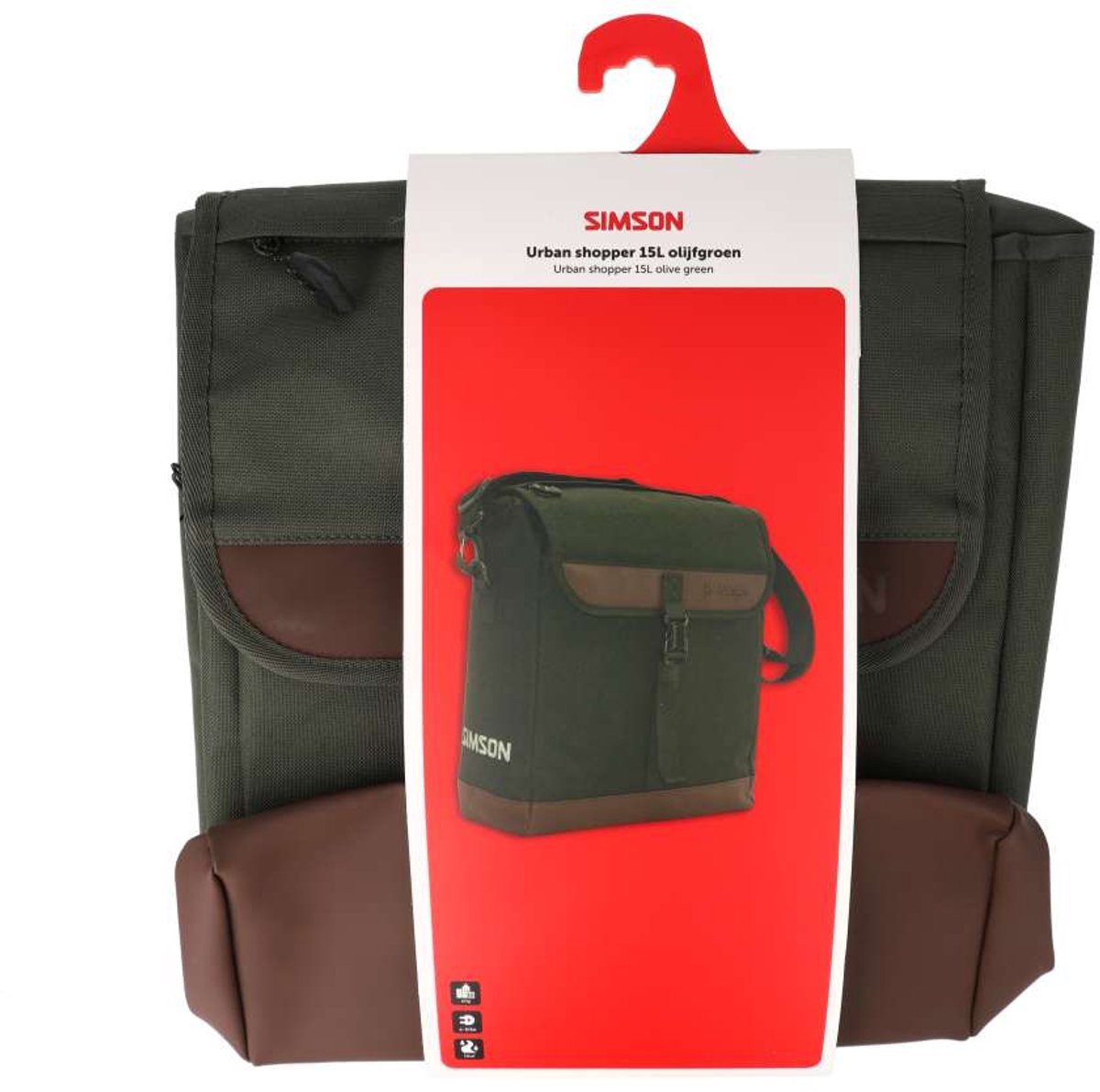 Simson fietstas enkel Urban olijfgroen 15L