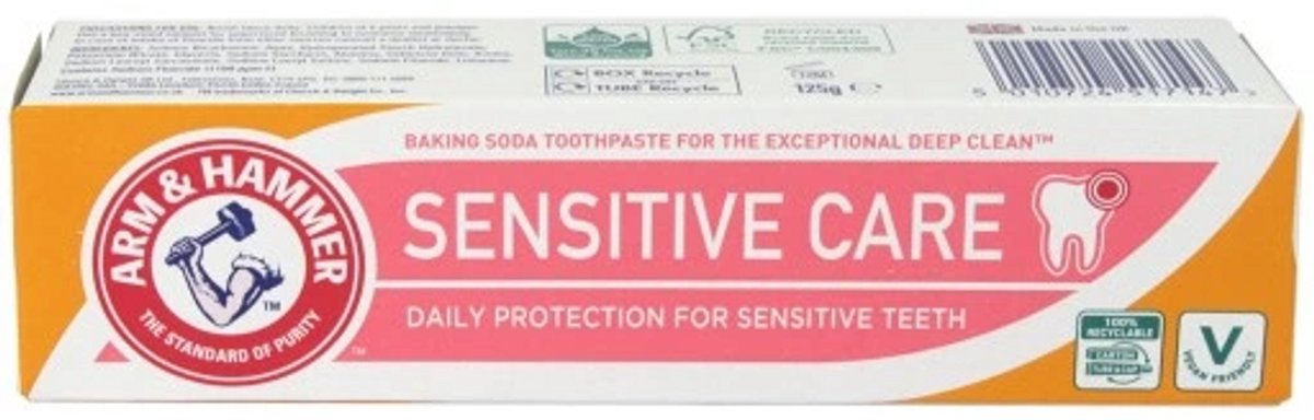 Arm & Hammer Baking Soda Toothpaste Sensitive Care 125 Grams