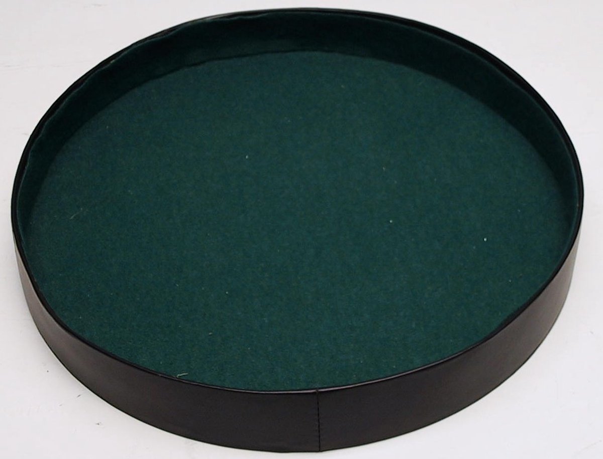 HOT Games Dobbelpiste rond zwart vinyl m.vilt 26cm