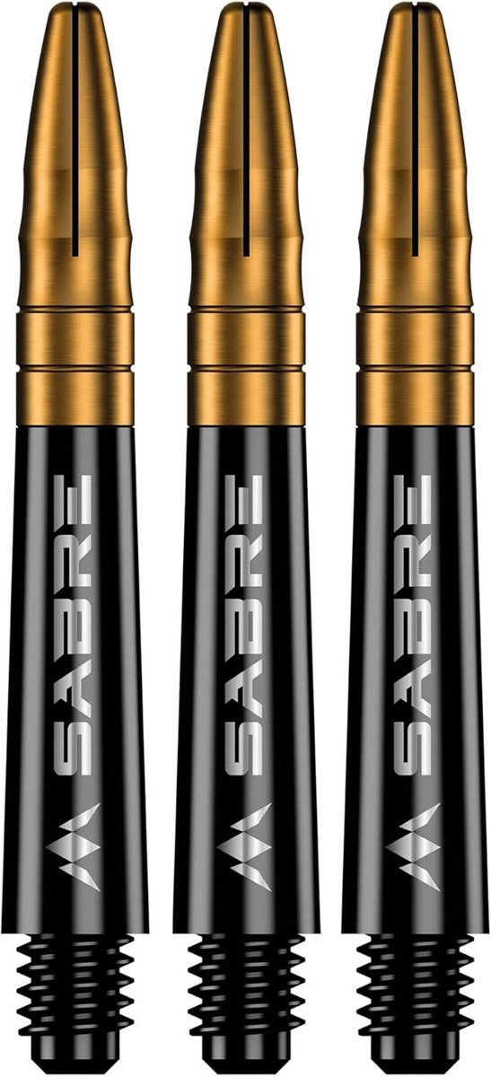Stevige Darts Assen Polycarbonaat met Aluminium Grip Zwart/Goud Kort