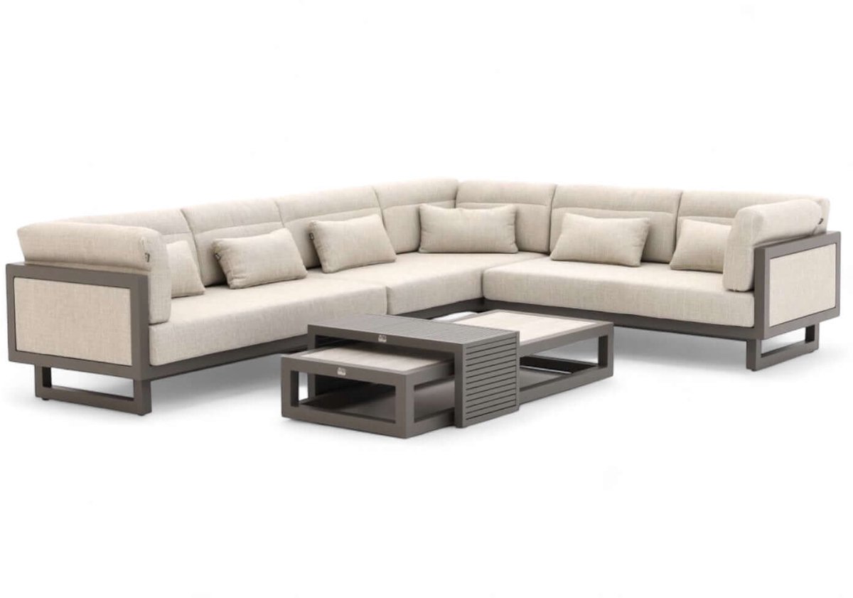 Apple Bee Santorini Loungeset 5-delig Nr.2 - Links Lang - Upholstered - 318 x 239 cm