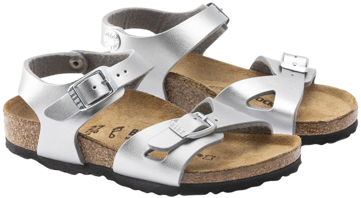 Birkenstock Rio Sandalen – Smal Zilver