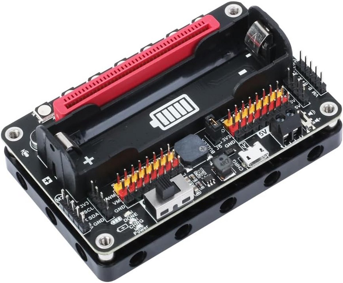 Uitbreidingsbord voor Micro:bit met Motor/Servo Driver, RGB LED's en Geluidsdetectie