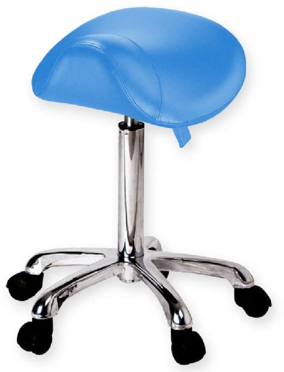 Ergonomische Werkkruk met Zadelzitting Blauw In Hoogte Verstelbaar