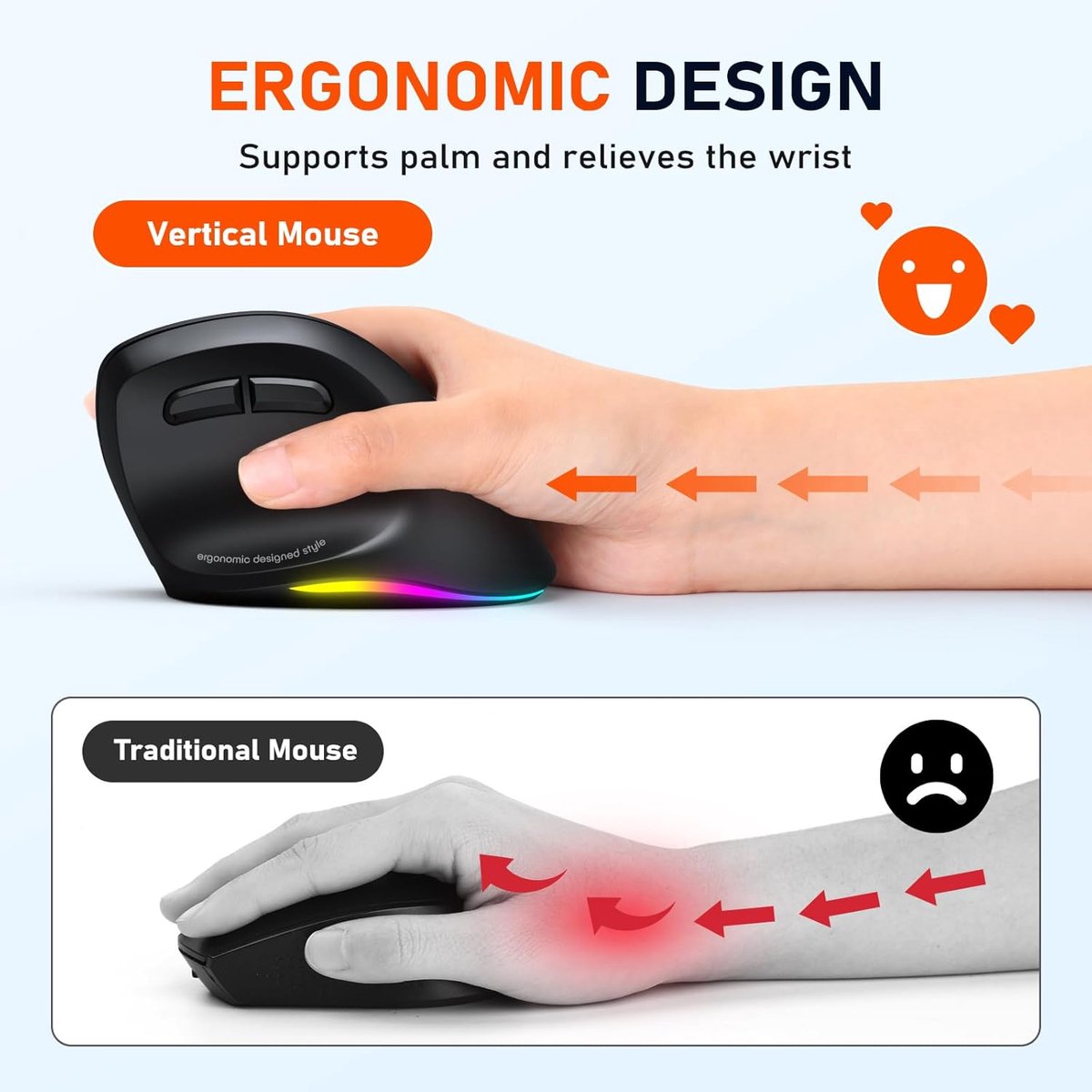 Meetion BTM010R - Ergonomische Draadloze Muis thumbnail 5