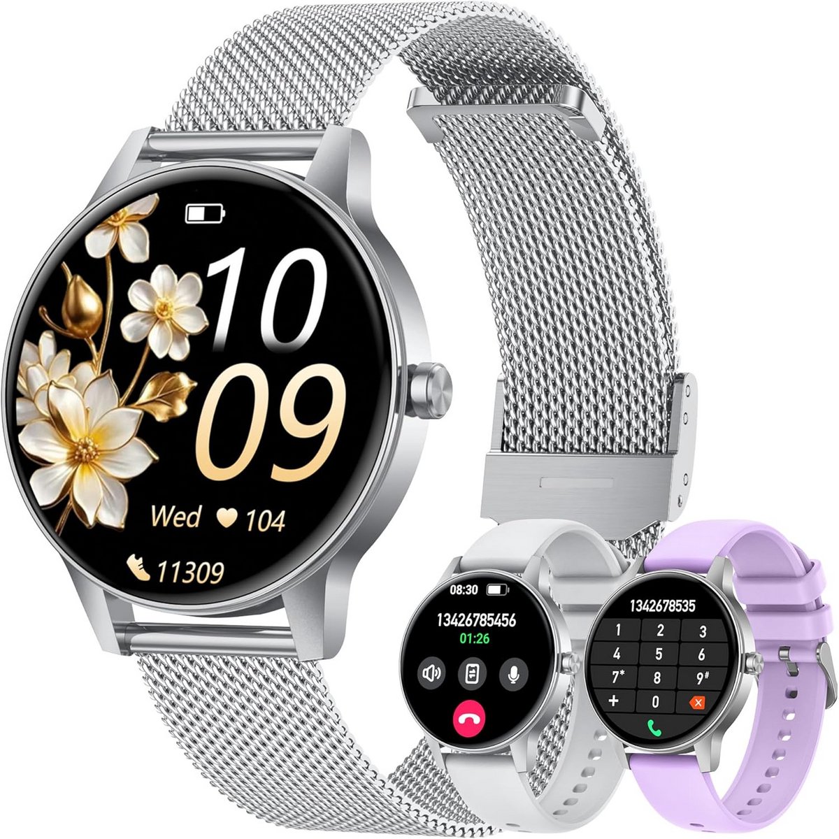 Dames Smartwatch met Bellen, Hartslagmeter en IP68 Waterdichtheid