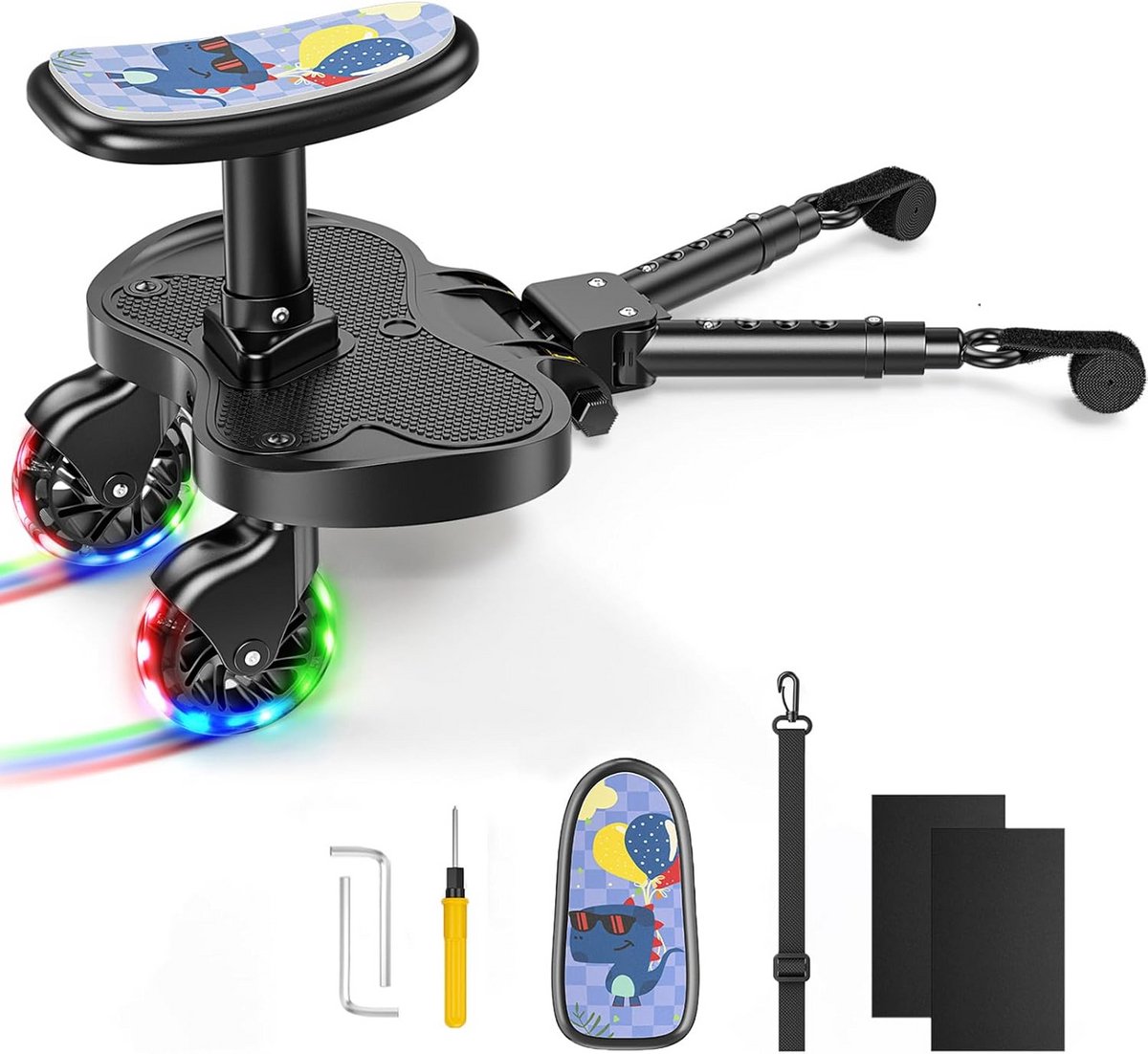 Universeel Kinderzitje voor Kinderwagen met LED Wielen en Zitje
