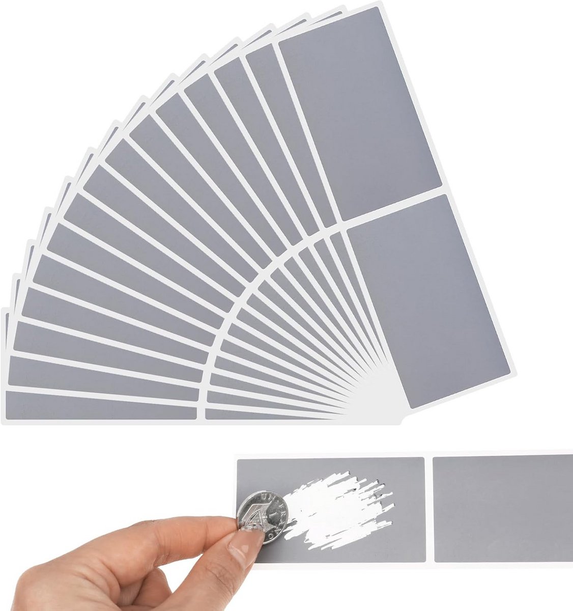 100 Zelfklevende Krasstickers 41x72mm - Maak Uw Eigen Kraslaag