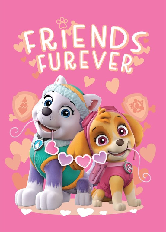 Paw Patrol Friends Furever fleece deken 100x140cm