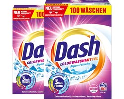 Dash Color Frische Waspoeder - Gekleurde Was - XXL Pack - 2 x 5 kg - 200 Wasbeurten - Beschermt gekleurde stoffen - Voorkomt kalkaanslag - Zonder kleuroverdracht