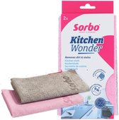 Sorbo Kitchen Wonder - Microvezeldoek voor Keuken - Keukendoek - 2 Stuks - Sterk Absorberend