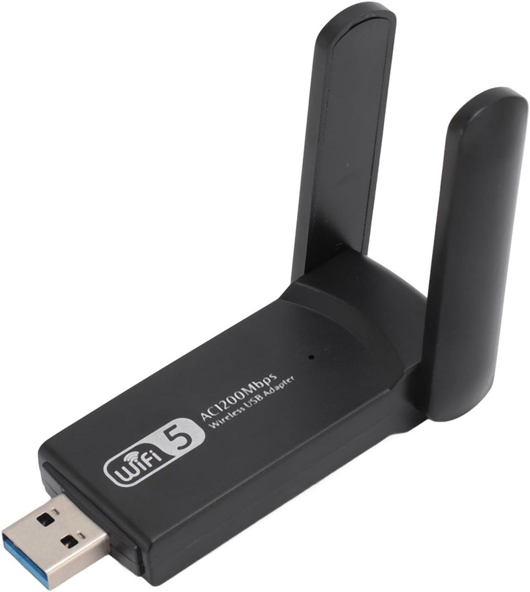 Krachtige 1200Mbps USB 3.0 WiFi Adapter Dual-Band 5GHz AC met Hoge Zendontvangst Antennes