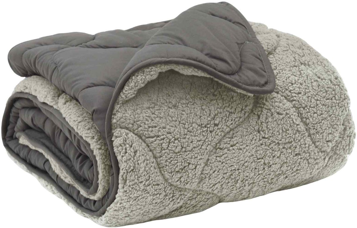 vidaXL - Winter - Duvet - Gekwilt - Lichtgrijs - 135 - x - 200 - cm