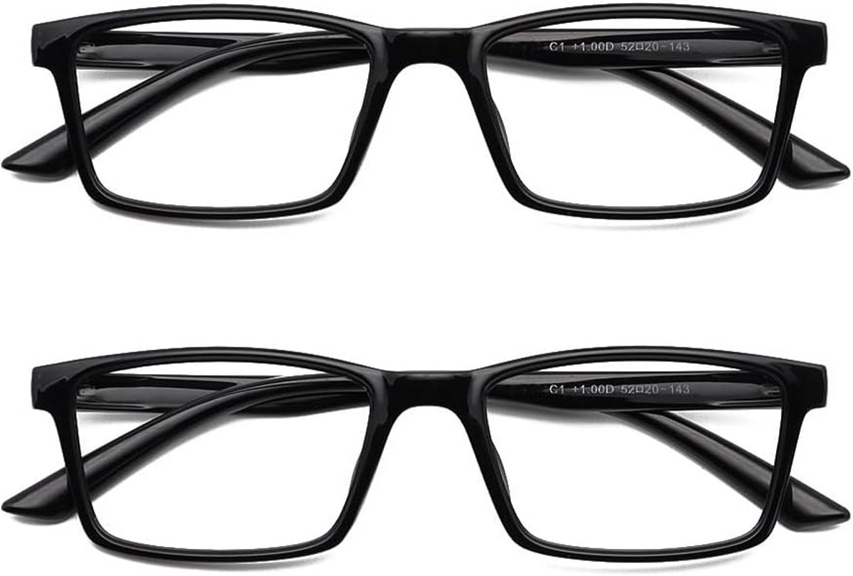 Set van 2 Flexibele Leesbrillen met Blauwlichtfilter en Helder Zicht