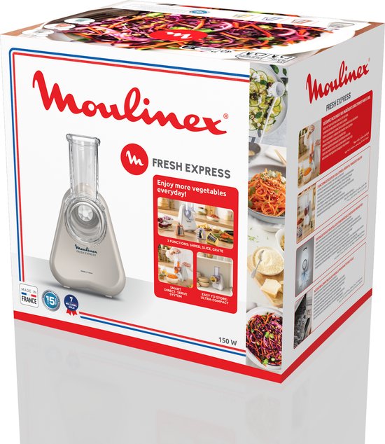 Moulinex Fresh Express DK853BE0 - Elektrische groentesnijder 3-in-1 - Direct-serve systeem - Compact design - 150 W - Elektrische rasp van Rowenta — afbeelding 4