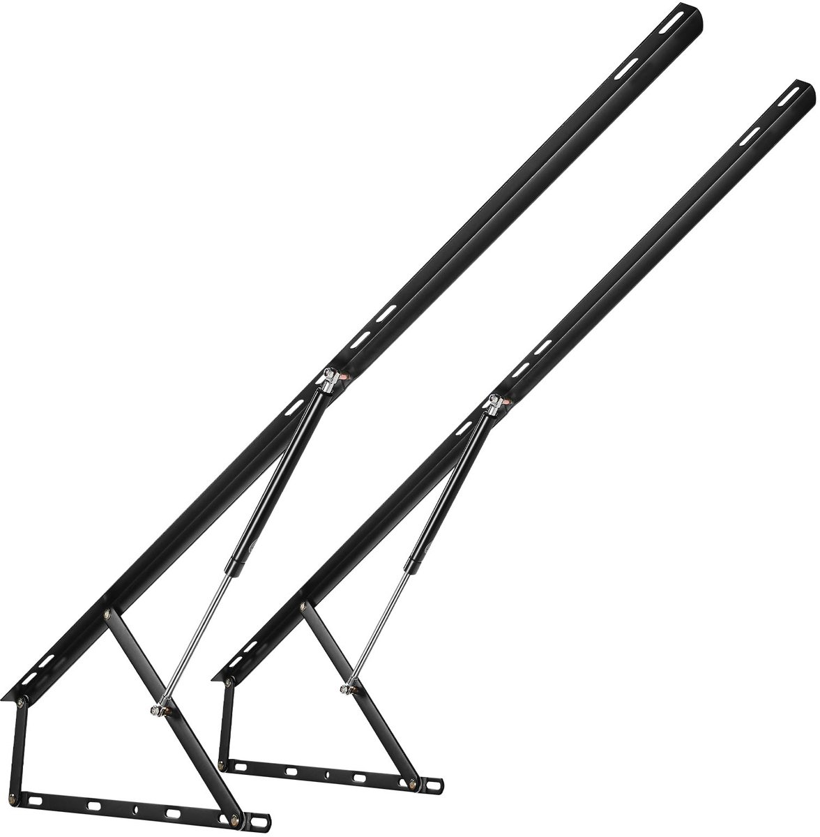 Bedlift Mechanisme - Opbergbed Lift - Hydraulisch Gasveer Systeem - 120 kg Draagvermogen - Koolstofstaal - Geschikt voor 150x200 cm - Zijdelingse of Voeteneinde Opening - Doe-Het-Zelf Montage - Ruimtebesparend