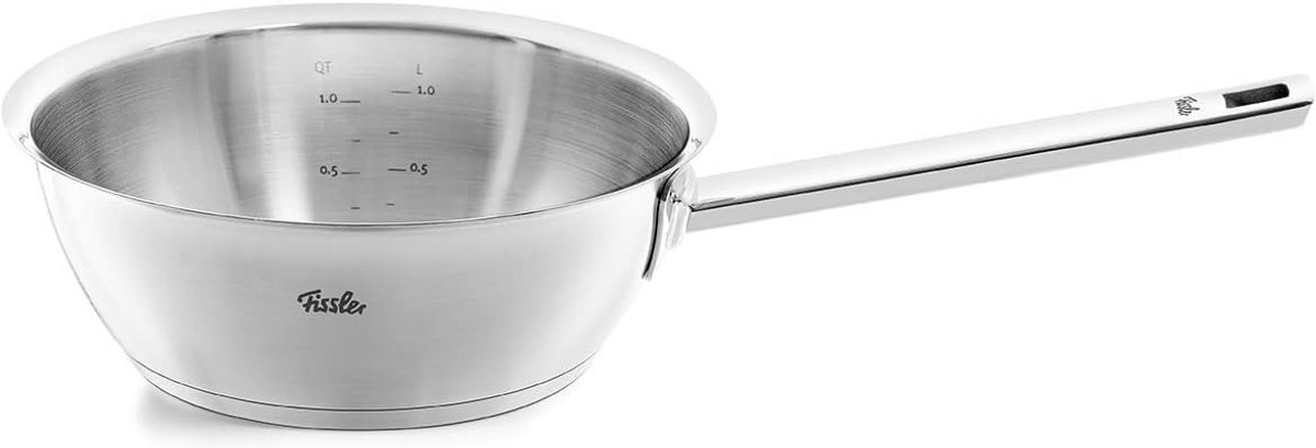 Roestvrijstalen Sauteuse met Antilepdecorrand en Maatstreepjes (20 cm)