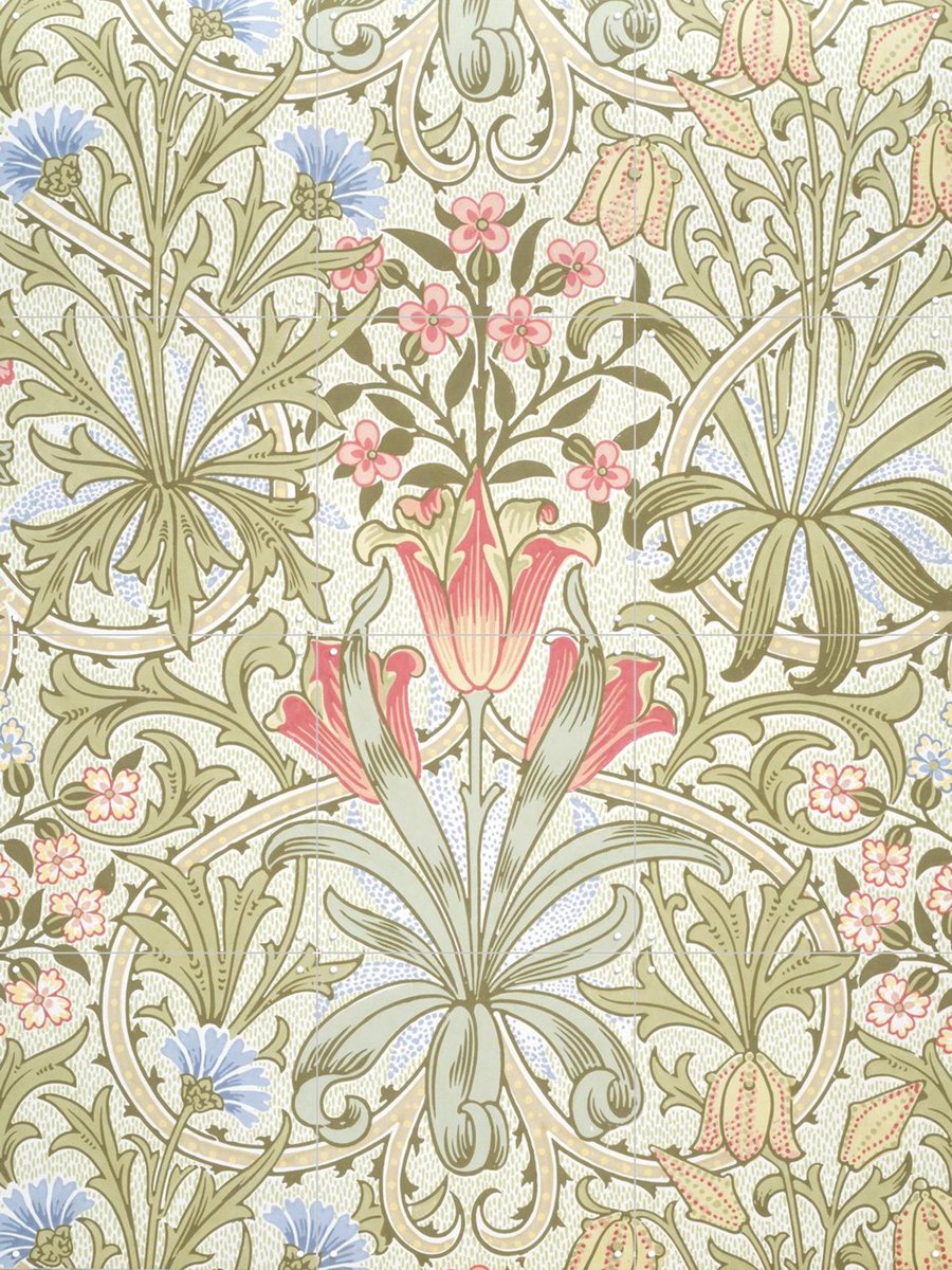 IXXI Woodland Weeds, William Morris & Victoria and Albert Museum - 60 x 80 cm - Gratis ophangtool - Grote wanddecoratie en posters - Kleurrijk,