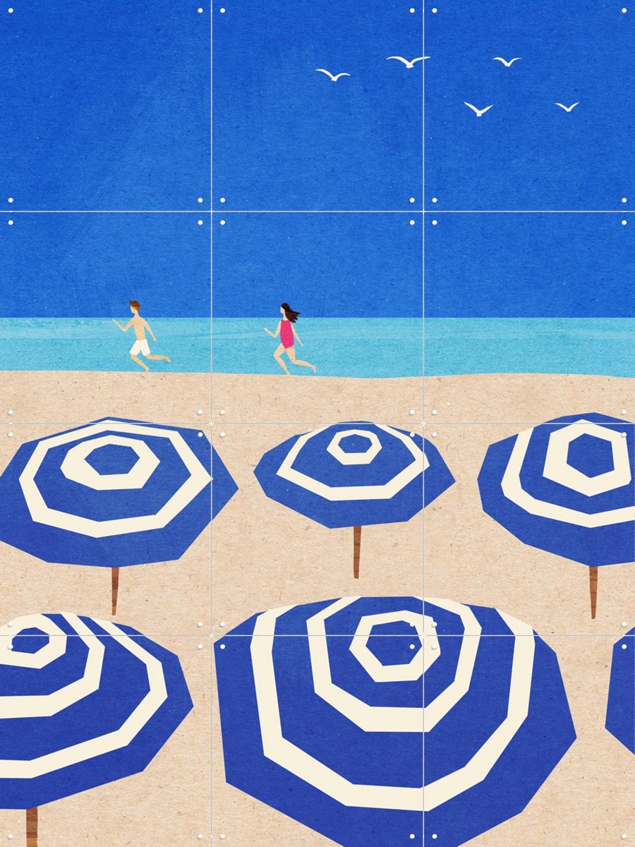 IXXI Parasols, Henry Rivers - 60 x 80 cm - Gratis ophangtool - Grote wanddecoratie en posters - Grafisch Ontwerp, Geometrische Kunst, Minimalisme