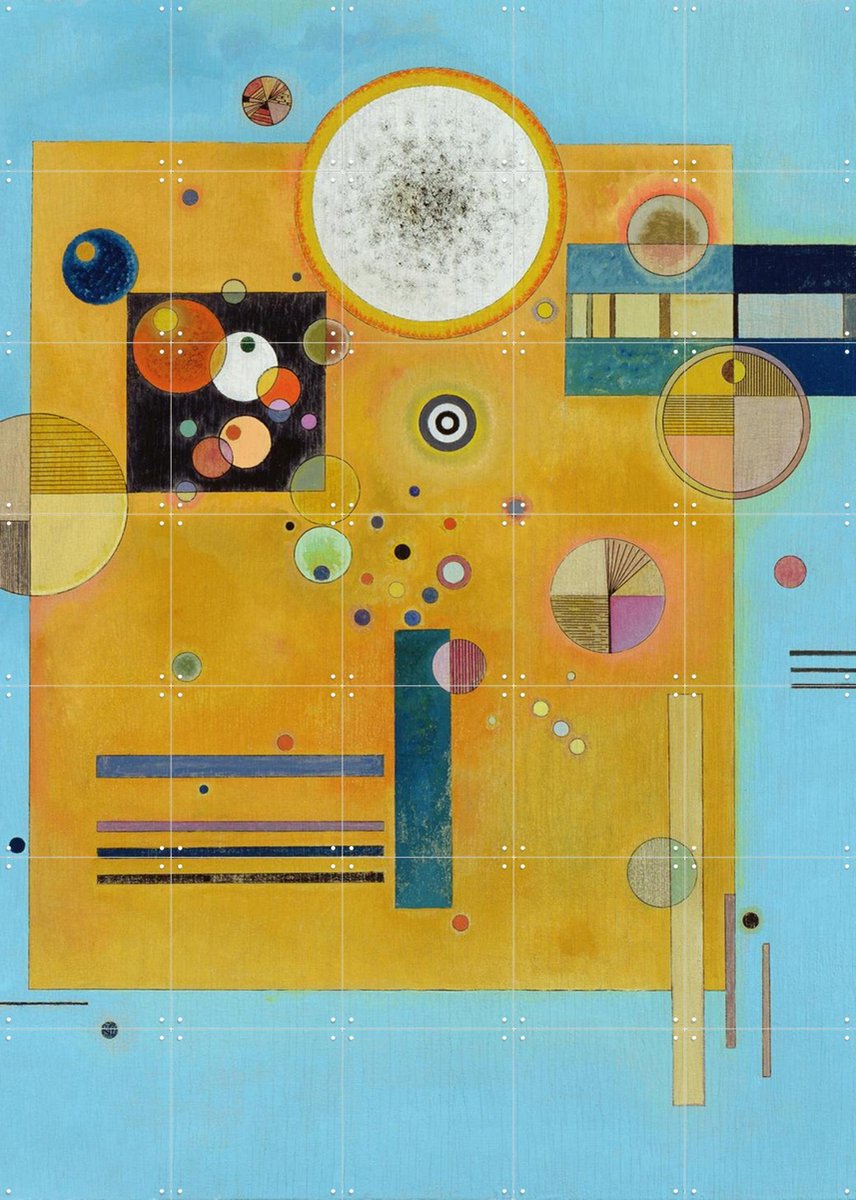 IXXI Soft Pressure, Kandinsky & Bridgeman Images - 100 x 140 cm - Gratis ophangtool - Grote wanddecoratie en posters - Klassiek, Abstract