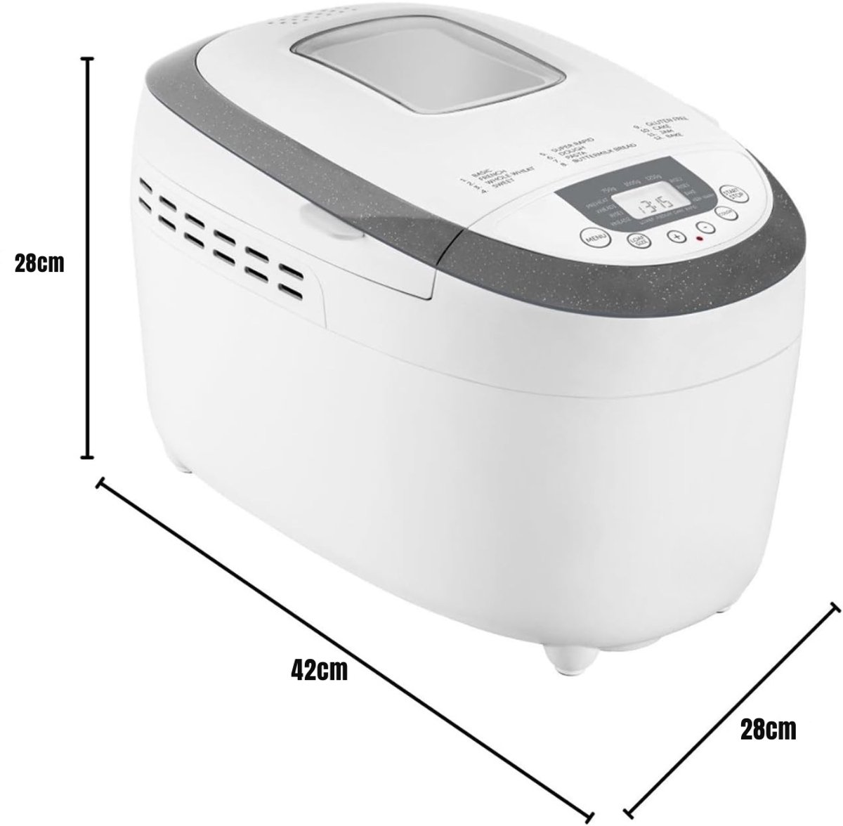 Core® Broodbakmachine - Broodbakmachines - Broodbak machine - Wit - 28cm x 42cm x 28cm