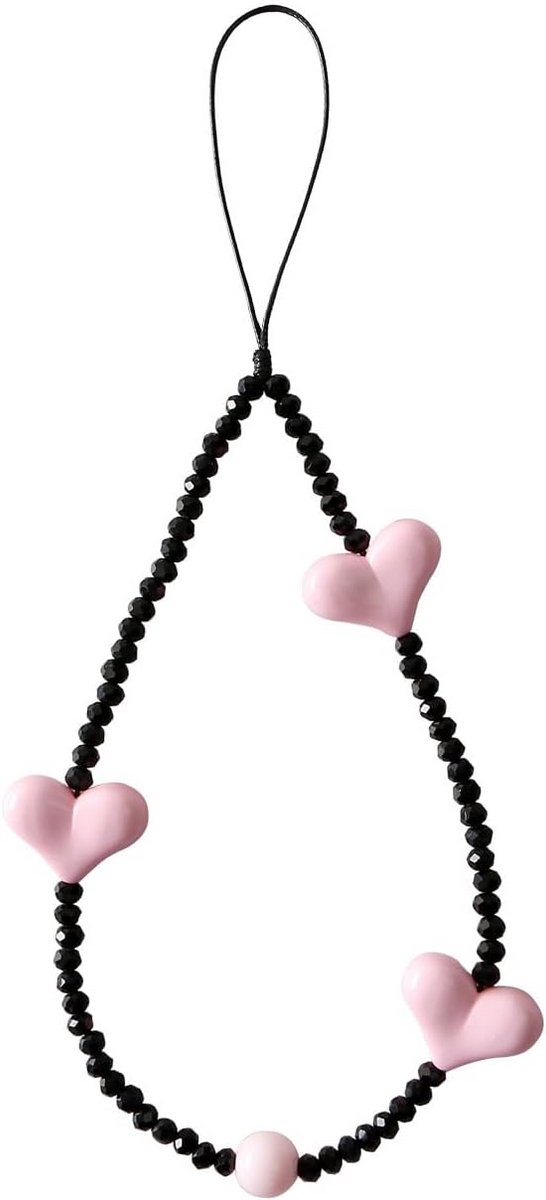 Korte Telefoonketting met Kralen en Charmes Universele Lus voor Mobiele Telefoon