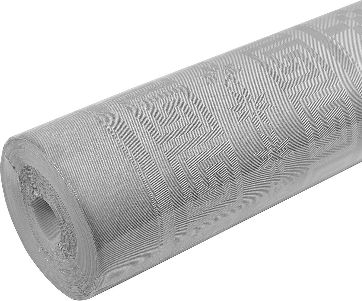 Wegwerptafelkleed op Rol 25m x 1.2m - Damastlook Papier met Klassiek Patroon - Diner & Feest