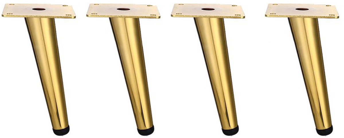 4-delige set metalen poten voor tv-meubel, bank, salontafel, badkamerkastje, nachtkastje, 