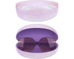 Brillenetui - Zonnebrillen opbergetui - Zachte voering - Zwart - Duurzaam materiaal - Ritsvak - Brillenbeschermer - Geschikt voor Ray-Ban Aviator/Clubmaster (zwart)