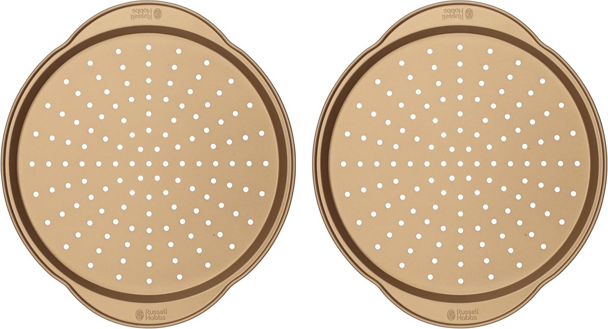 Set van 2 Ronde Pizza Pannen Anti-Aanbaklaag 37 cm voor Oven Gebruik