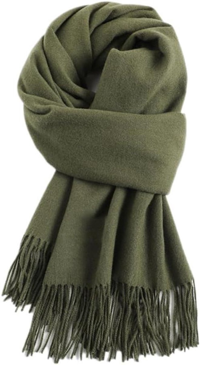 Allecto- dames winter warme sjaal - kwastjes - pashmina sjaals - franjes - wijnrood 200 x 68 cm geschikt voor outdoor activiteiten