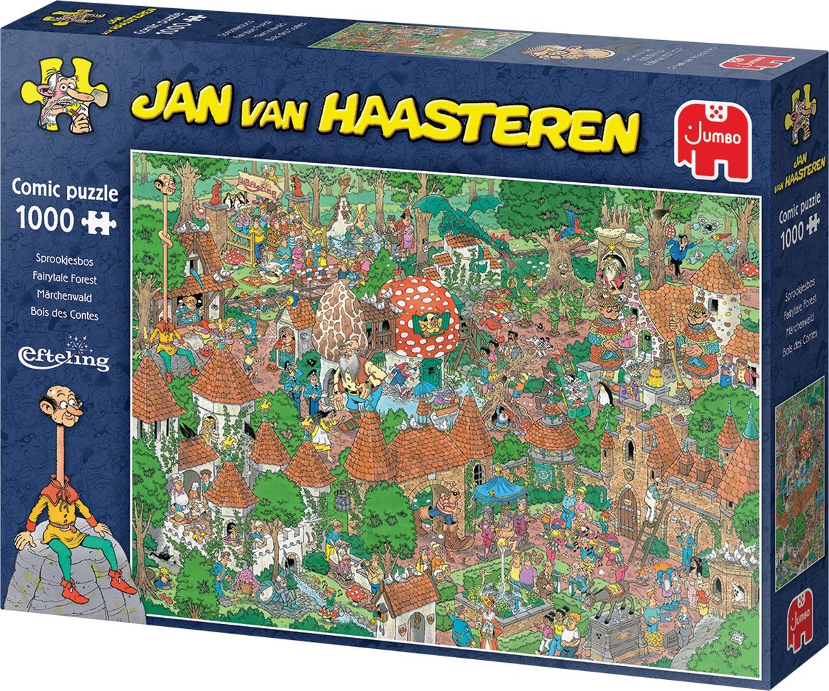 Jan van Haasteren - Efteling - Sprookjesbos - 1000 stukjes puzzel - Legpuzzel volwassenen — afbeelding 6