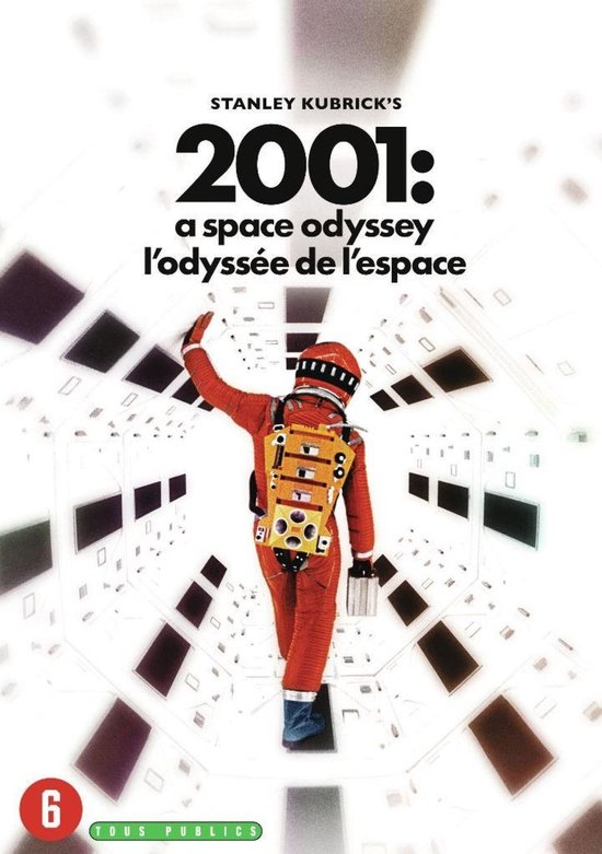 DVD hoes van Stanley Kubricks 2001: A Space Odyssey met astronaut in rood pak.