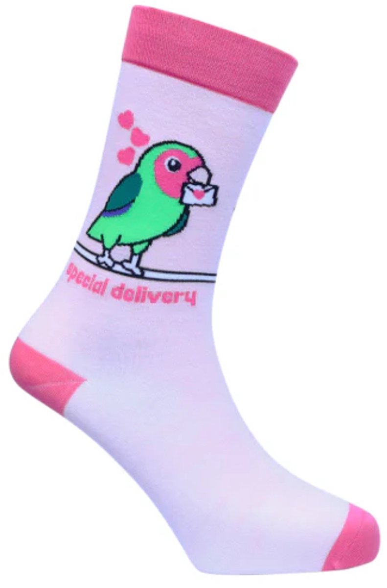 SEXY SOCKS Love Bird Sokken met grappig design natuurlijke bamboe gebreide sokken Verjaardag cadeautje Kerstcadeau Christmas Gift Funny Socks voor hem en haar sokken Volwassenen Grappige, Leuk en Vrolijke sokken Dames & Heren unisex One Size Fits All