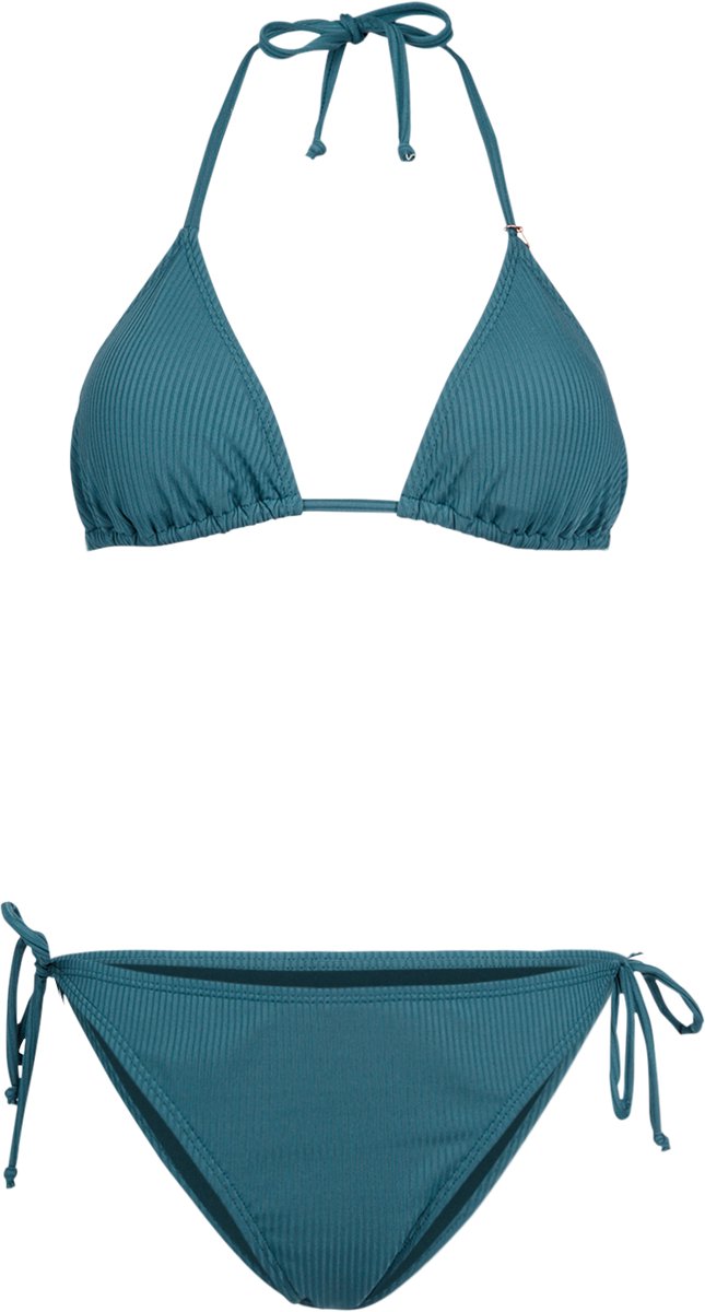Brunotti Lolly-Rib Bikini Set Mediterranea Dames Slide Triangel Bikini Top 40 Groen