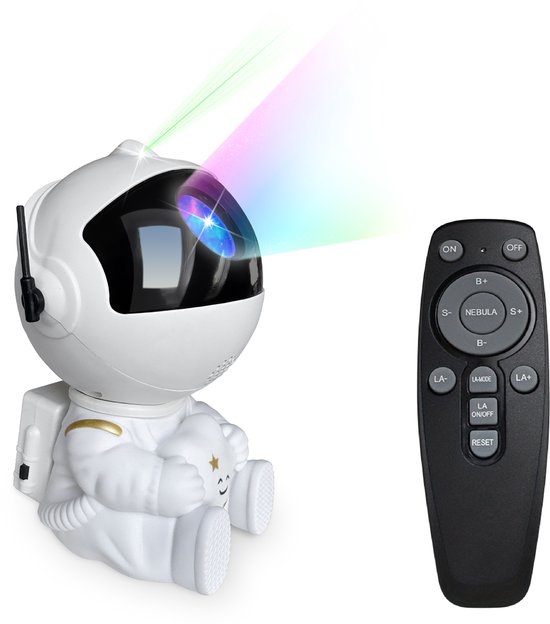 PartyFunLights - Astronaut Sterren Projector - Laser en Noorderlicht - USB - met afstandsbediening