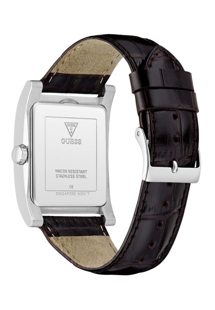 Guess Draper Quartz Analoog Horloge Bruin Behuizing: 100% Roestvrij Staal| Armband: Echt Leer 33.5 mm U1484G1M, U1484G2M