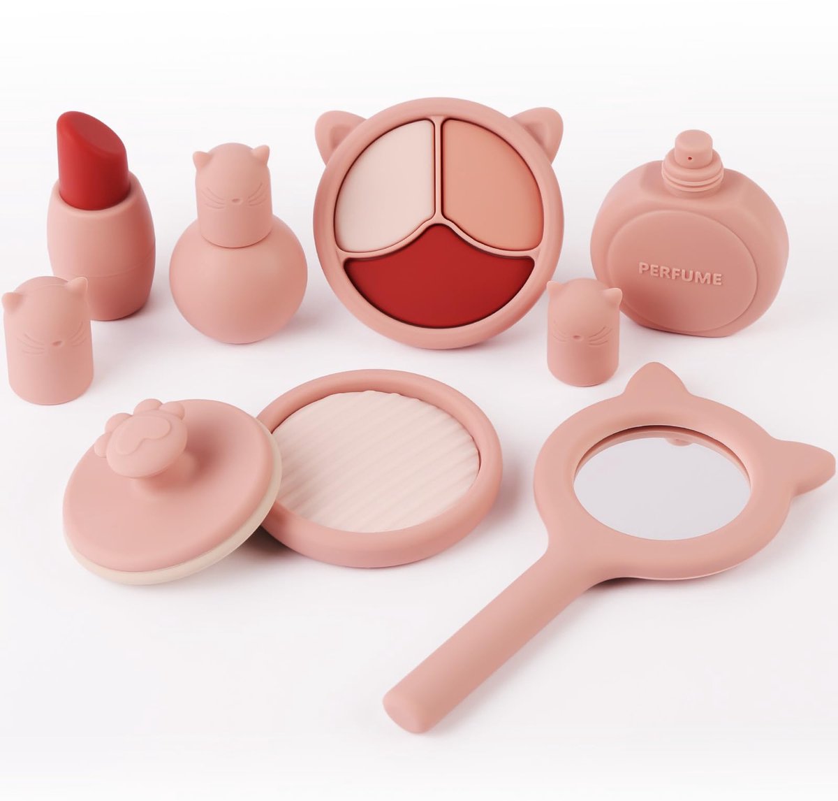 Make-up Speelgoed Meisjes - 8 Stuks Wasbare Kindermake-upset - Silicagel Kinderschminkset