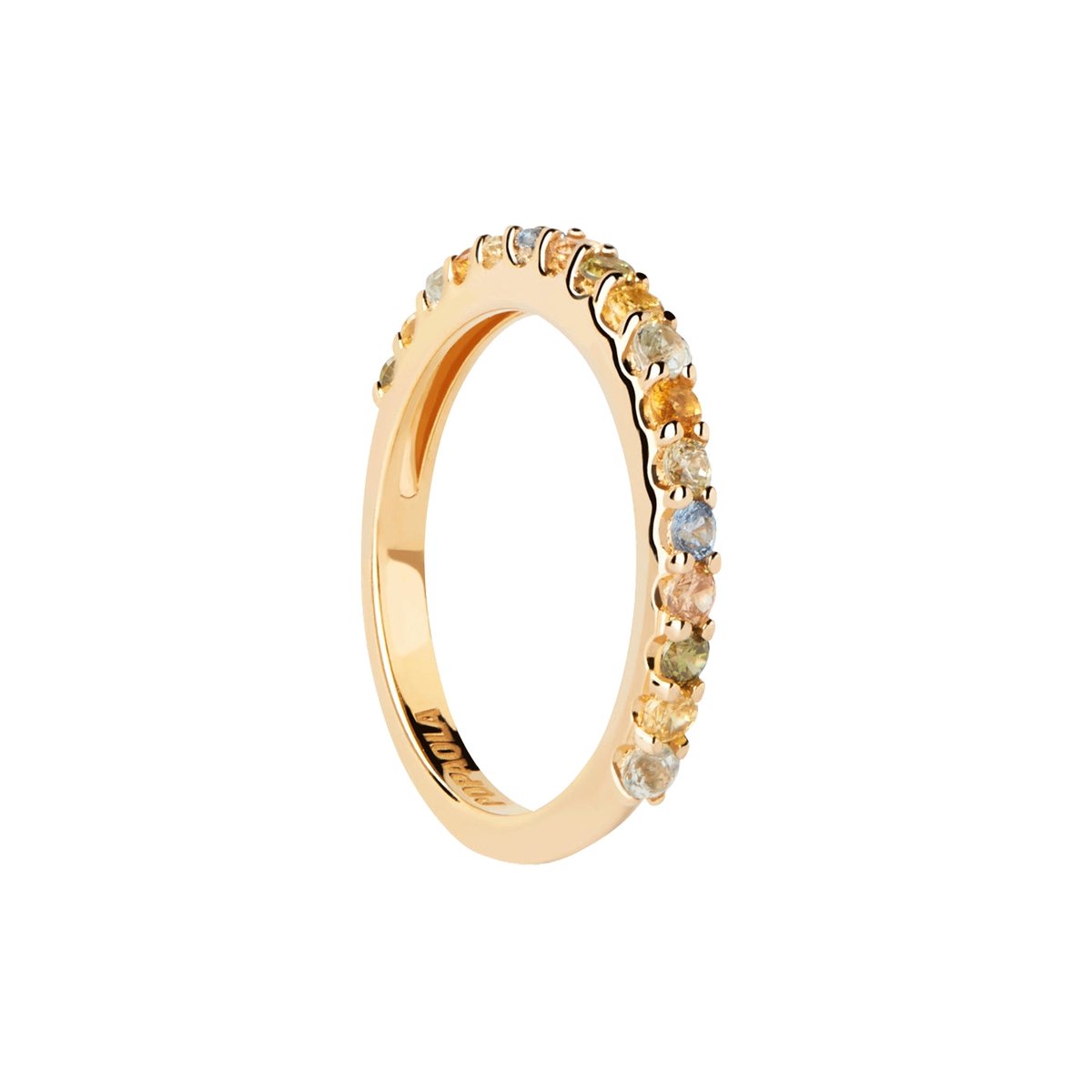 P D Paola Color 925 Sterling Silver Ring with Gold Plating AN01-C07-10