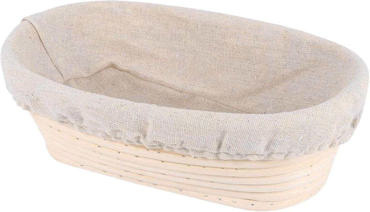 Broodmand Bakken - Rijsmand Rotan - Zelf Brood Maken - Vochtafvoerend Ontwerp - 25 x 15 x 8.5 cm