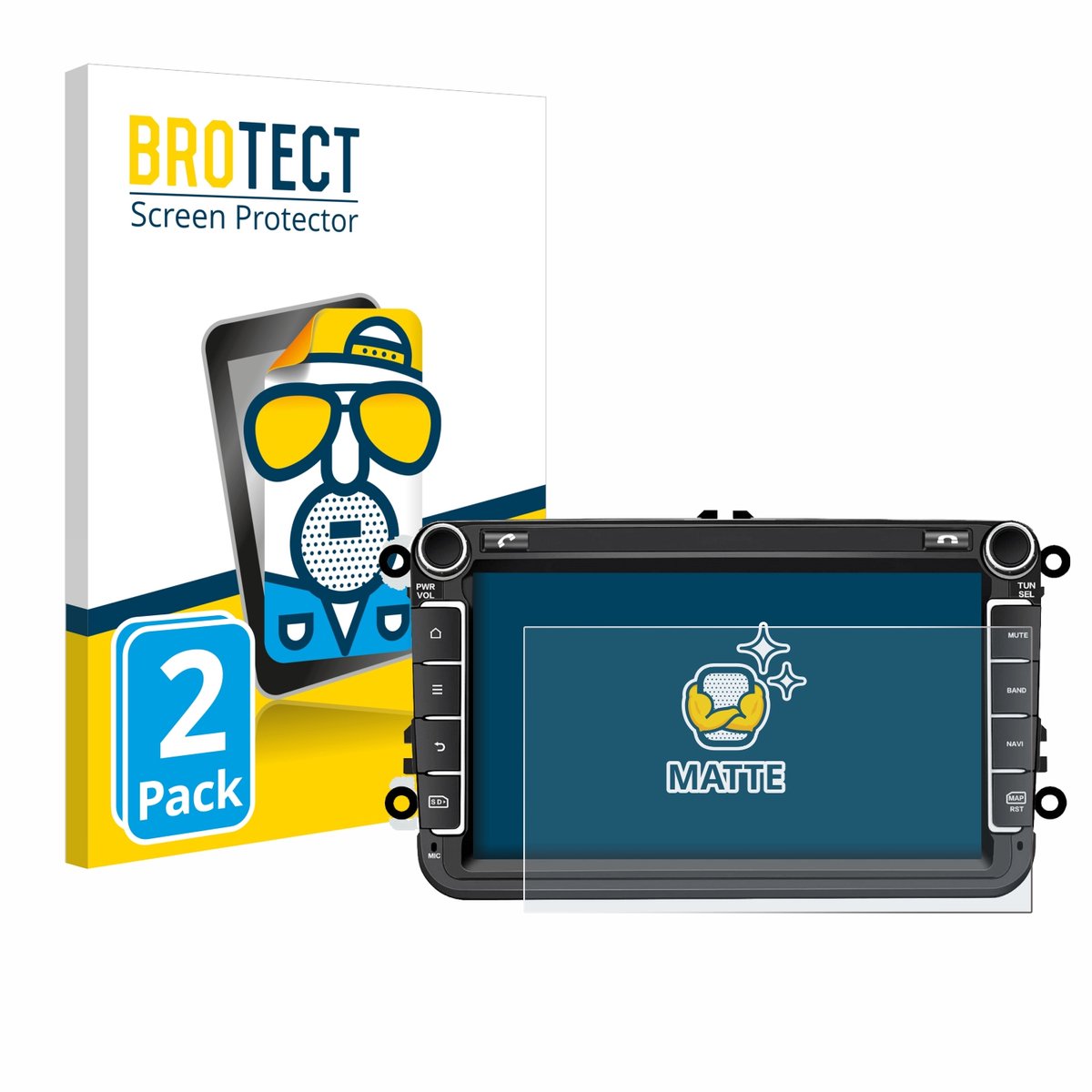 BROTECT - Screenprotector voor M.I.C. AV8V7-Lite - Folie Beschermfolie matte 2 Stuks
