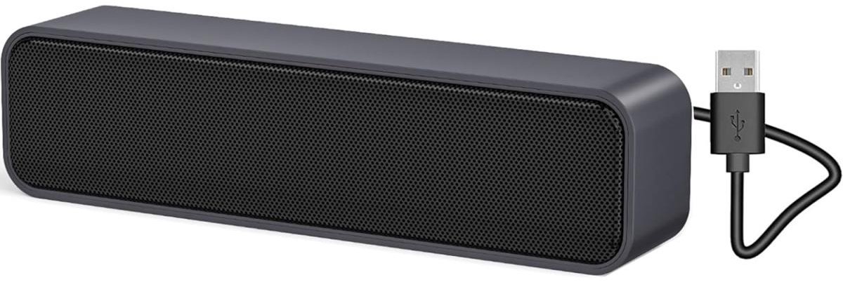 YOZHIQU PC-luidspreker met SoundBar Mini USB - Computerluidsprekers voor PC, Laptop en Tablet - Geschikt voor kantoor, gaming en multimedia - 19x5.5x5.5cm - Plastic - Plug and Play - Zwart