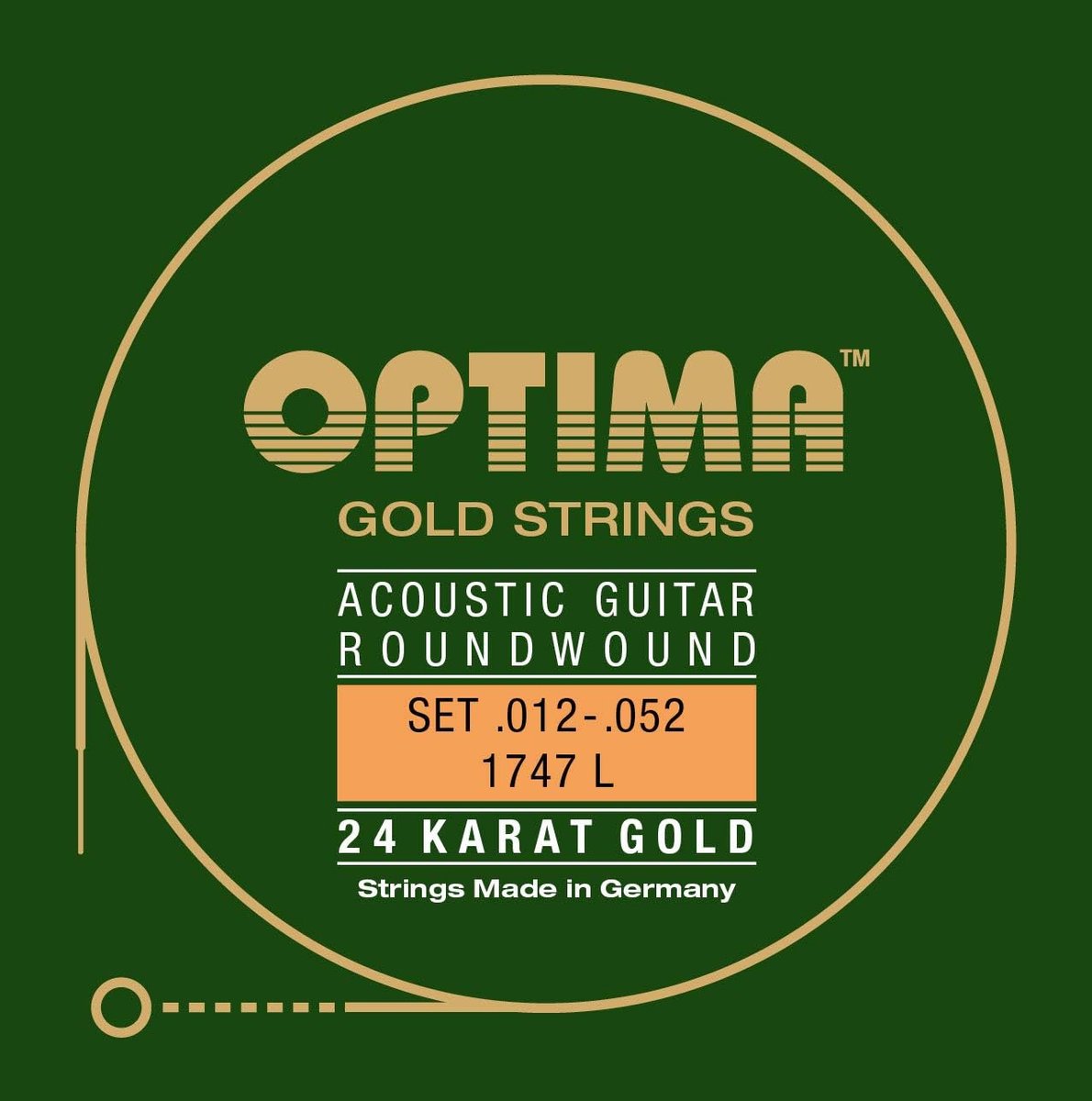 Gitaarsnaren Set - Akoestische Snaren - Muziek Maken - Licht Gauge - 6 Snaren - Goud
