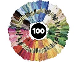 Knaak Borduurgaren Set - 100 Kleuren - 8 Meter per Draad - Handwerken