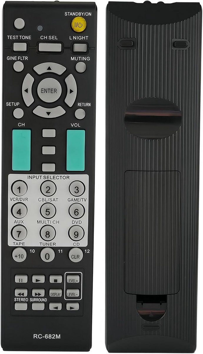 Universele Afstandsbediening - Audio Video Controller - Home Cinema Bediening - Directe Compatibiliteit - 16.8 x 4.4 cm - Zwart