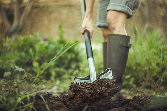 Tuingereedschap Spade - Scherpe Spade - Harde Grond Bewerken - Ergonomische Greep - 125 cm Lengte - Grijs Zwart van Tuingereedschap. — afbeelding 3