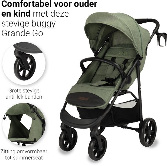 Novi Grande Go V2 Buggy 0-22 kg - All Terrain - Verstelbare Rugleuning - UPF50+ Zonnekap - Compact Inklapbaar — afbeelding 5